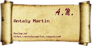 Antaly Martin névjegykártya