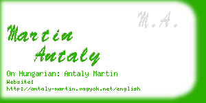 martin antaly business card